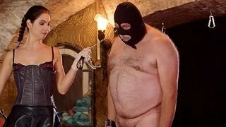 BDSM fetish video of femdom by Lady Lena quit her neighbor